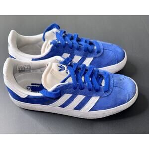 Adidas Gazelle Kids Size 4 Youth Boys Unisex Bold Royal Blue GW3194 Cloud White